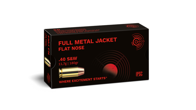 Munitions GECO FMJ CALIBRE .40 S&W 180 GRS BOÎTE DE 50